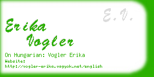 erika vogler business card